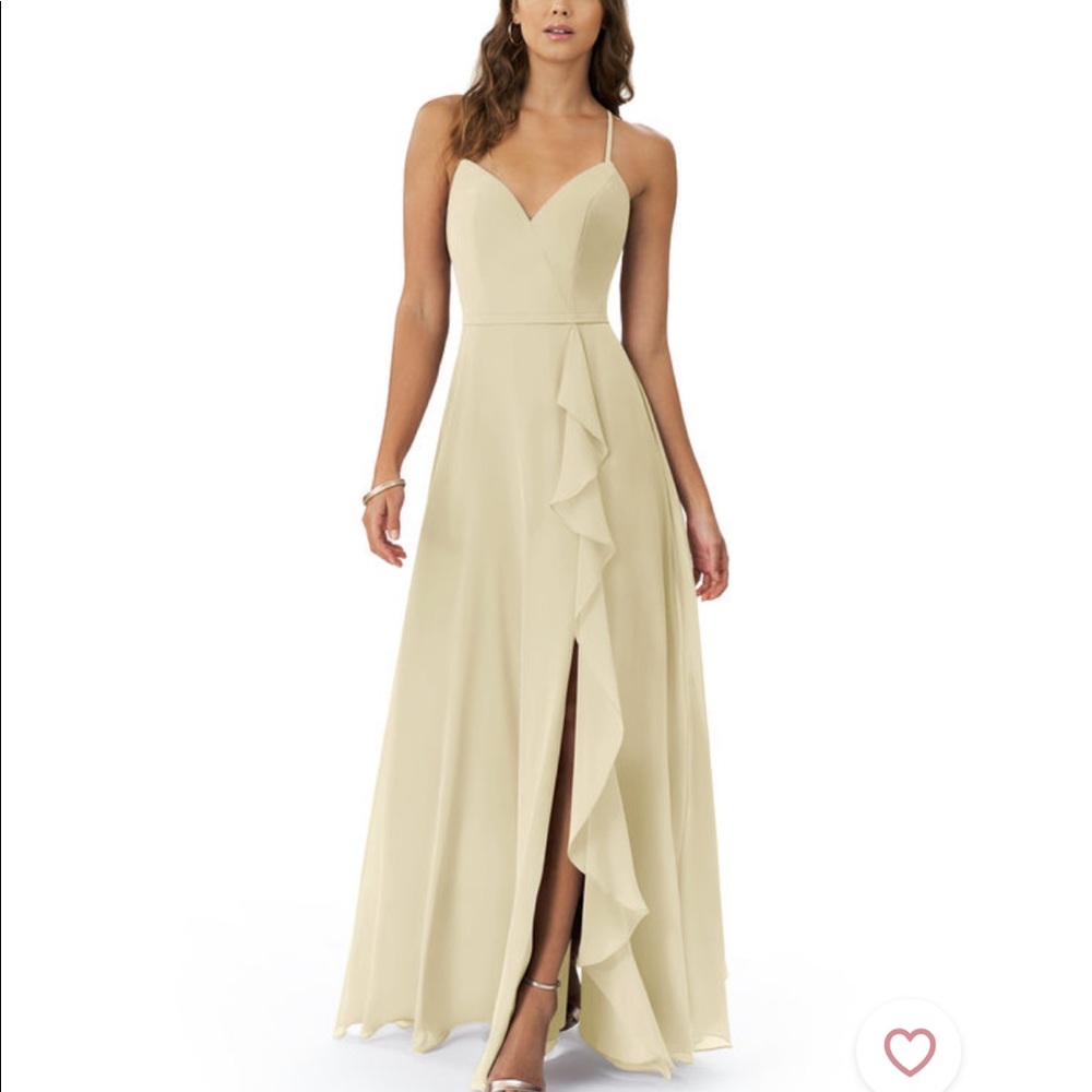 Azazie Naeem Bridesmaid Dress Champagne XS or A0